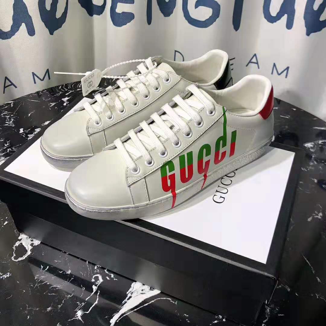 Gucci Men’s Ace Sneaker with Gucci Blade-Green