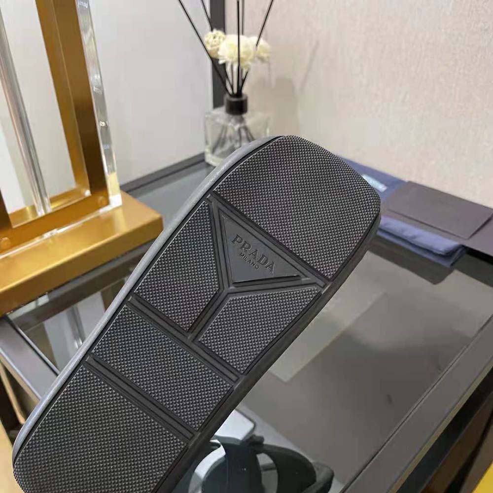 Prada Women Leather Sandals With Metal Buckle on the Upper-Brown