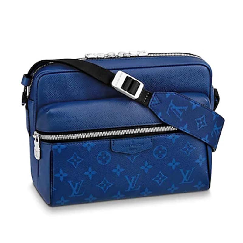 Louis Vuitton LV Unisex Outdoor Messenger Taiga Leather Monogram Canvas
