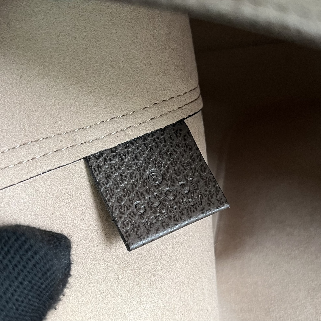 Gucci Unisex Ophidia GG Small Tote Bag Beige Ebony Supreme Canvas