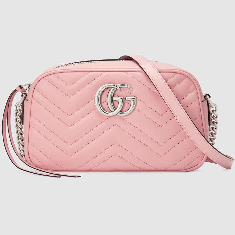 Gucci GG Women GG Marmont Small Shoulder Bag Matelassé Chevron Leather