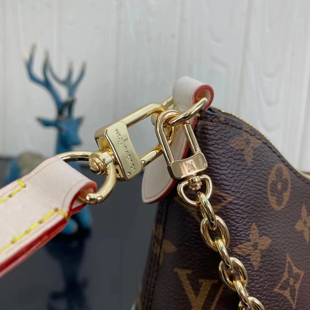 Louis Vuitton Women LV x YK Boulogne Monogram Coated Canvas Pumpkin Print Cowhide Leather