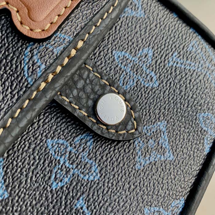 Louis Vuitton LV Unisex Christopher Wearable Wallet Blue Monogram Coated Canvas