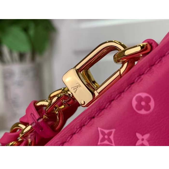 Louis Vuitton LV Women Lexington Pouch Rose Pink Monogram-Embossed Calf Leather