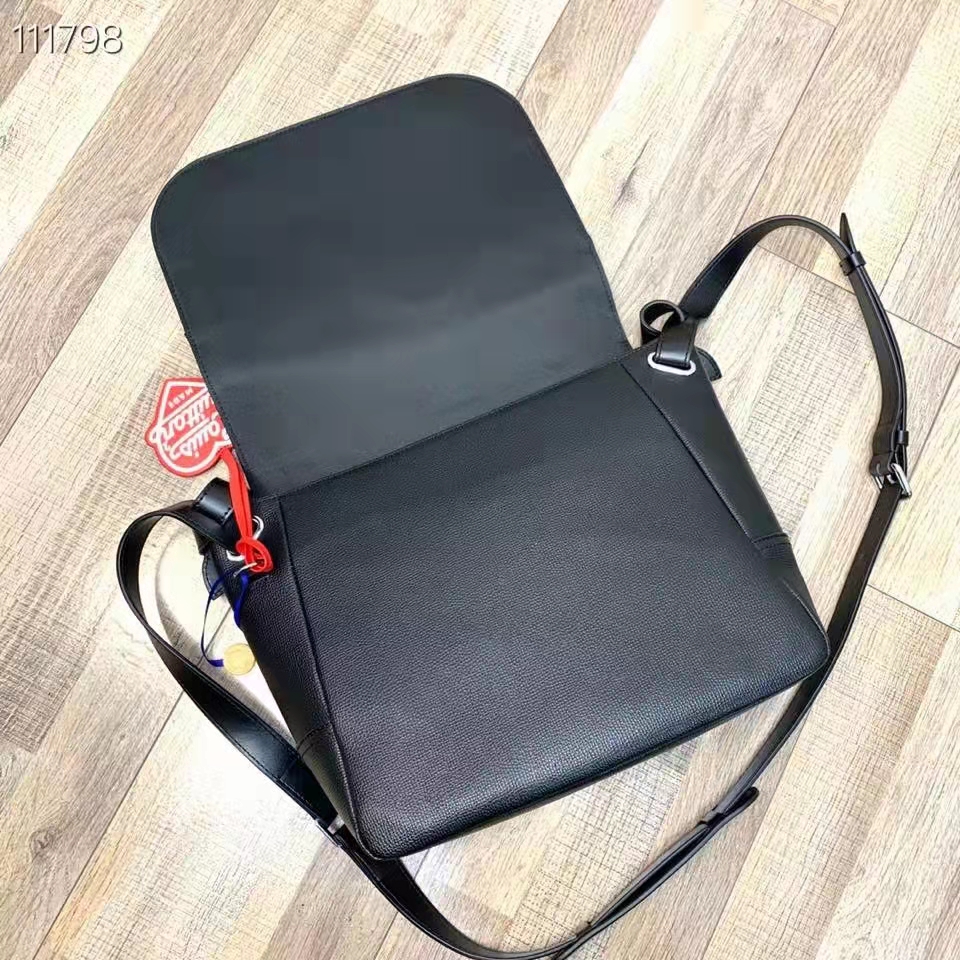 Louis Vuitton LV Unisex Besace Tokyo Black Monogram Denim Taurillon Leather