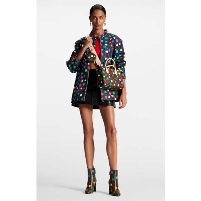 Louis Vuitton Unisex LVxYK OnTheGo PM Monogram Coated Canvas 3D Painted Dots Print