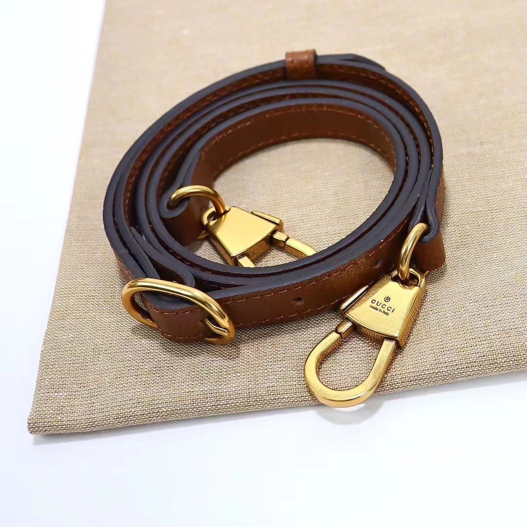 Gucci Women GG Diana Small Shoulder Bag Brown Leather Double G