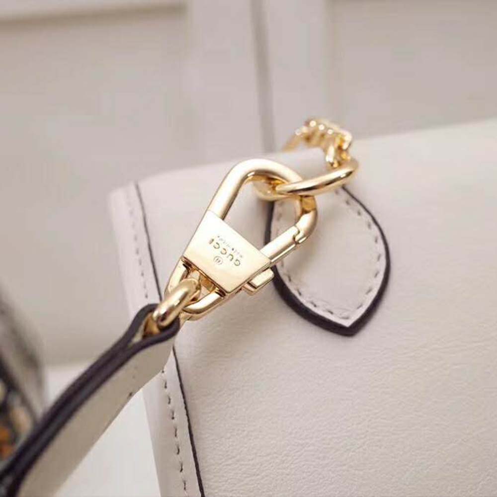 Gucci GG Women Rajah Medium Shoulder Bag-White