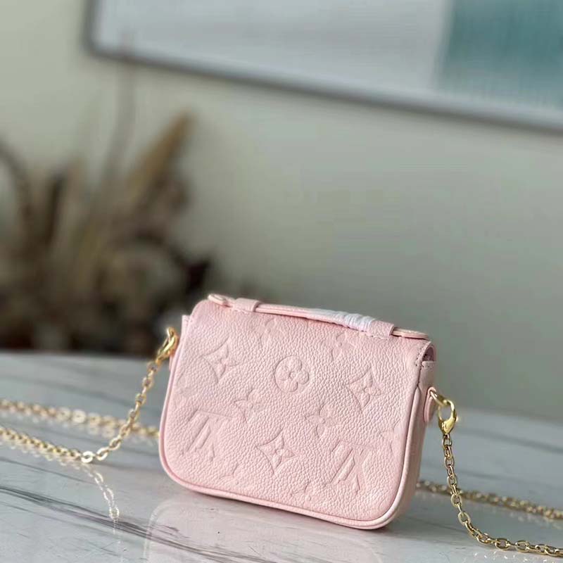 Louis Vuitton LV Women Micro Métis Pink Monogram Empreinte Embossed Supple Grained Cowhide