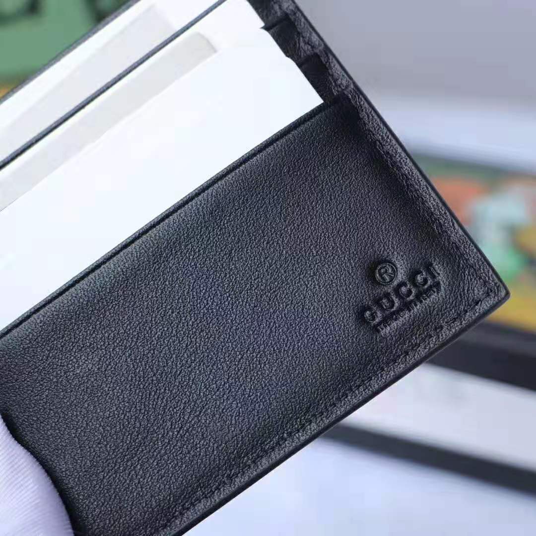 Gucci GG Men Gucci Signature Web Wallet in Black Gucci Signature Leather