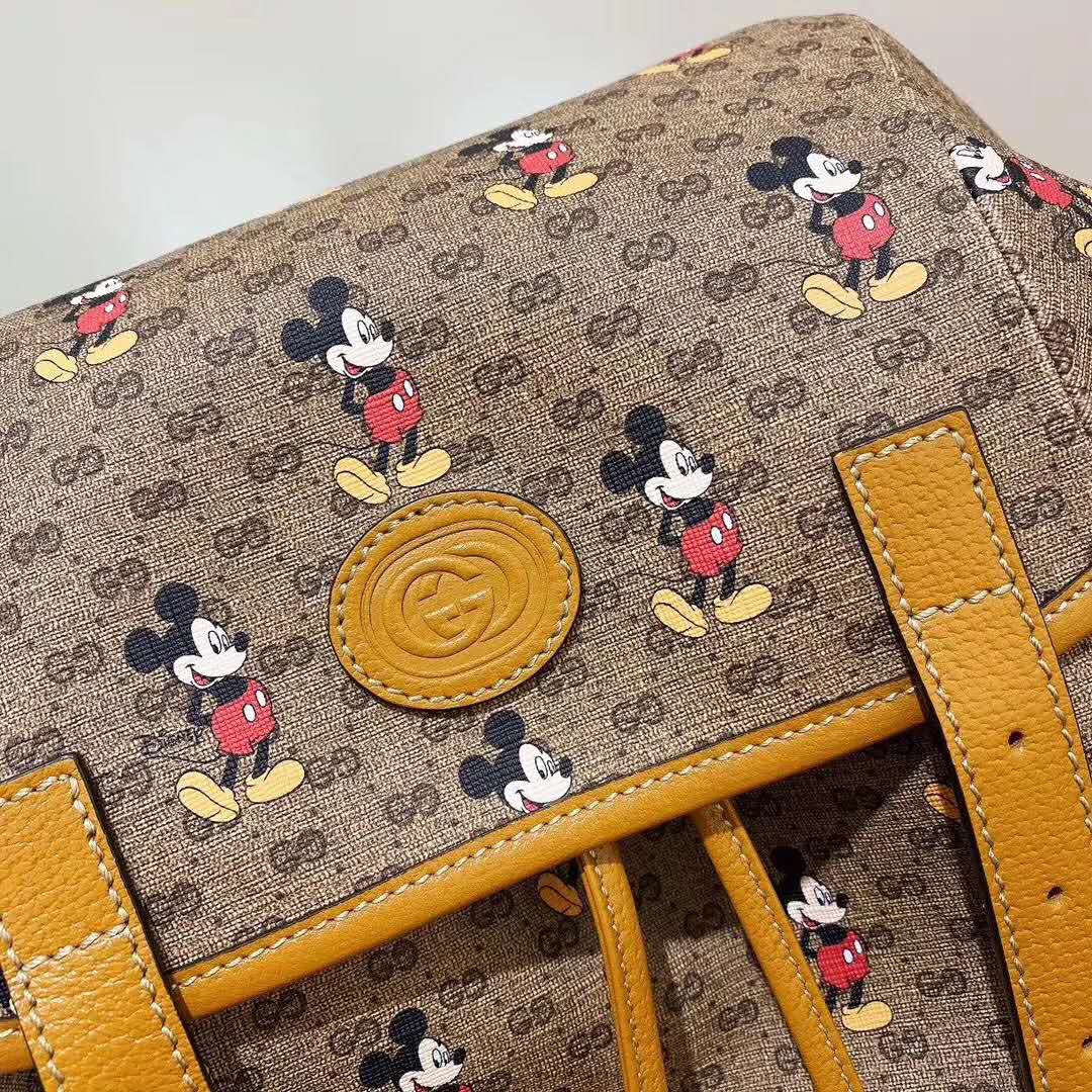 Gucci GG Unisex Disney x Gucci Medium Backpack Beige/Ebony