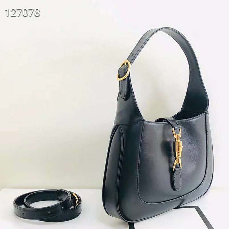 Gucci Women Jackie 1961 Small Hobo Bag in Black Leather