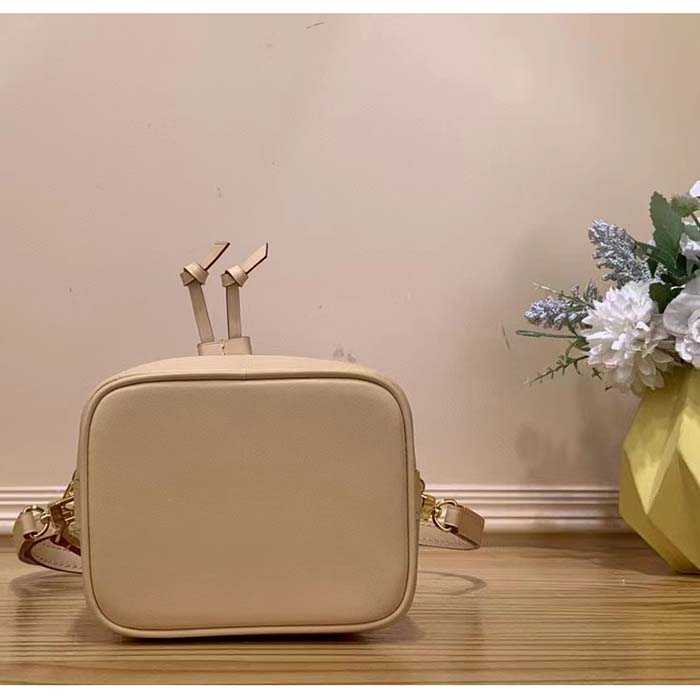 Louis Vuitton LV Women Nano Noé Bucket Bag Pink Monogram Coated Canvas Cowhide Leather