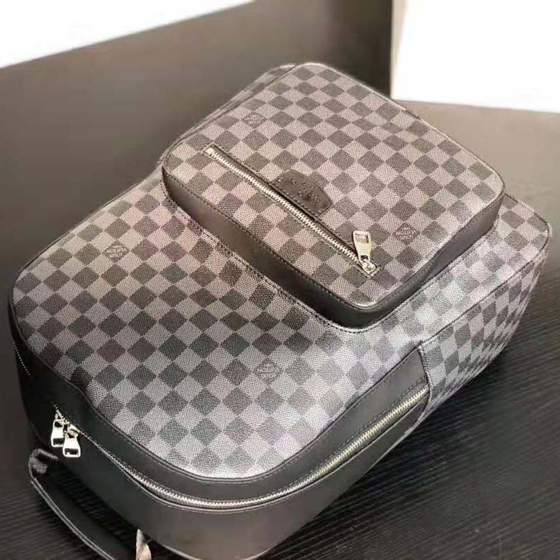 Louis Vuitton LV Men Josh Backpack in Damier Graphite Canvas-Grey