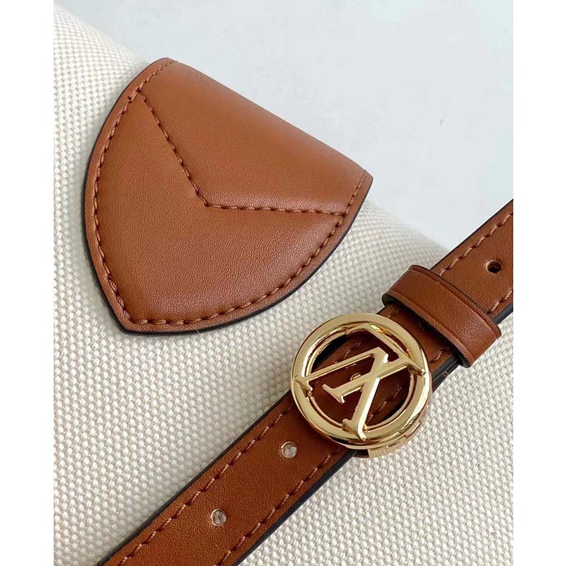 Louis Vuitton LV Women Pont 9 Soft MM Handbag Caramel Brown Canvas Cowhide