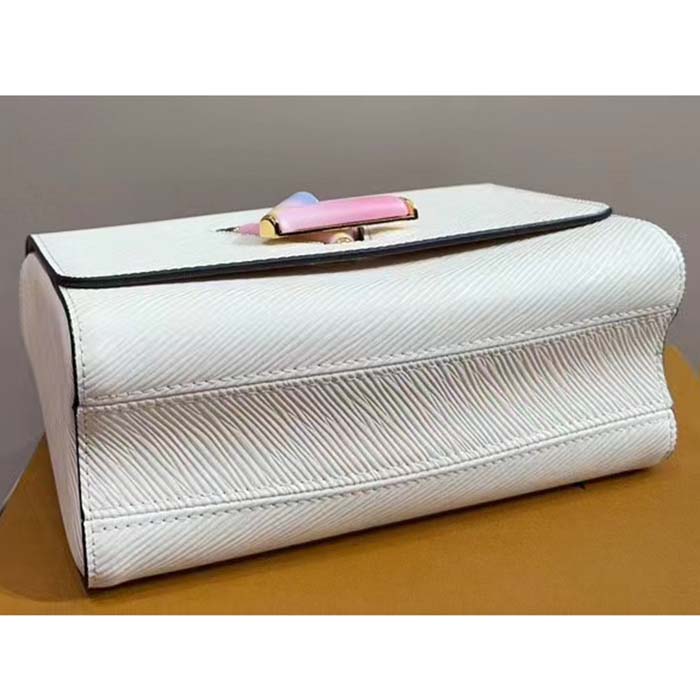 Louis Vuitton LV Women Twist PM Quartz White Epi Grained Cowhide Leather