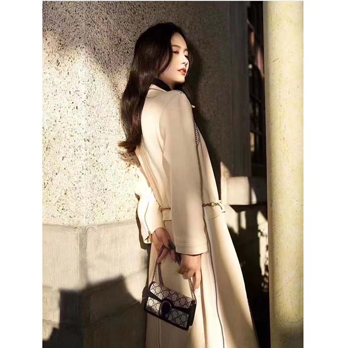 Gucci Unisex Dionysus GG Super Mini Bag Beige Blue GG Supreme Canvas