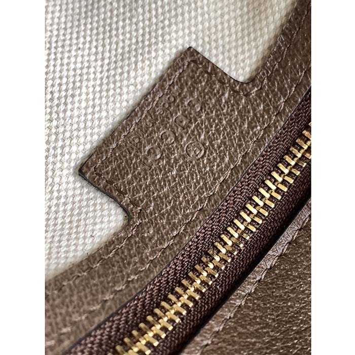 Gucci Women GG Blondie Mini Shoulder Bag Beige Ebony GG Supreme Canvas