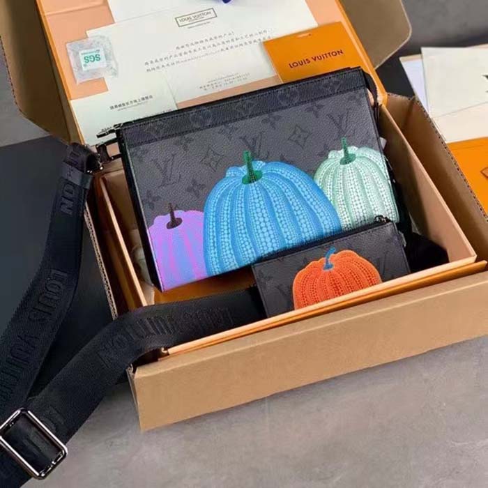 Louis Vuitton LV Unisex LV x YK Gaston Wearable Wallet Monogram Eclipse Reverse Coated Canvas