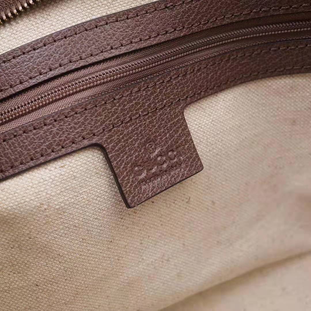 Gucci GG Unisex Ophidia GG Toiletry Case in Beige/Ebony GG Supreme Canvas