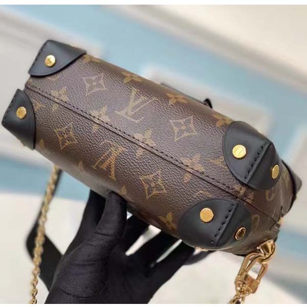 Louis Vuitton LV Women Petite Malle Souple Black Monogram Coated Canvas