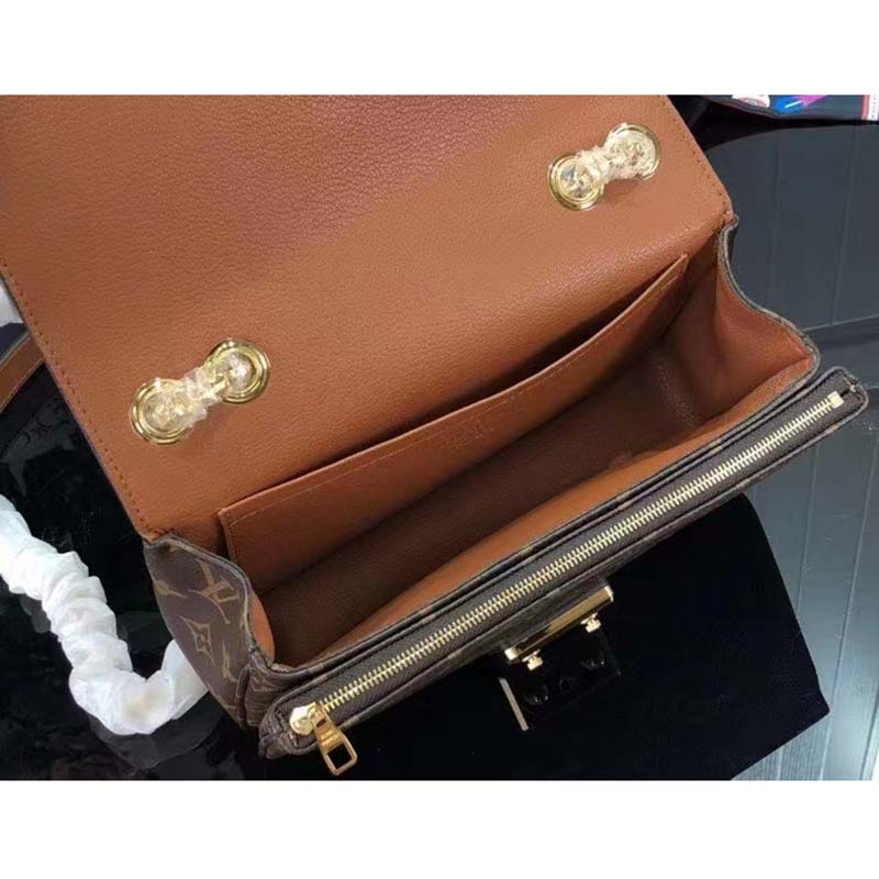 Louis Vuitton LV Women Marceau Brown Monogram Coated Canvas Cowhide Leather