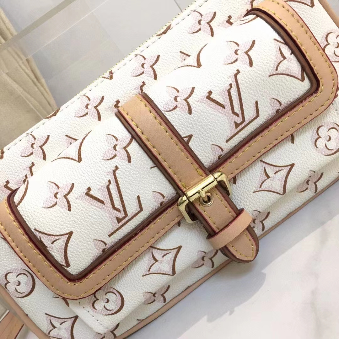 Louis Vuitton LV Women Maxi Multi Pochette Accessoires Handbag Beige Monogram Coated Canvas