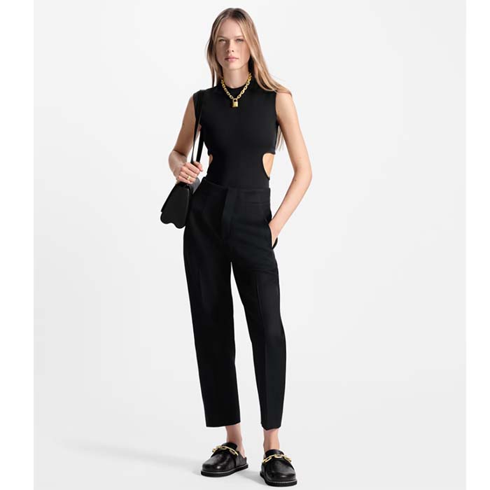 Louis Vuitton LV Unisex Cosy Flat Comfort Clog Black Monogram-Embossed Calf Leather