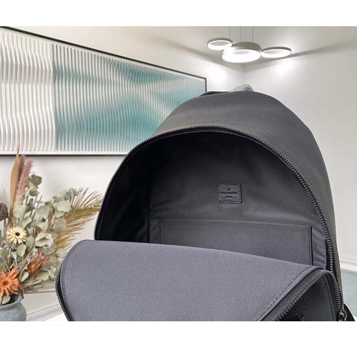 Louis Vuitton LV Unisex Takeoff Backpack Black Grained Calf Leather