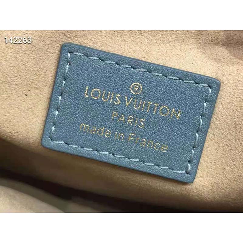 Louis Vuitton LV Women Troca PM Glacier Blue Damier Quilt Lambskin Calfskin