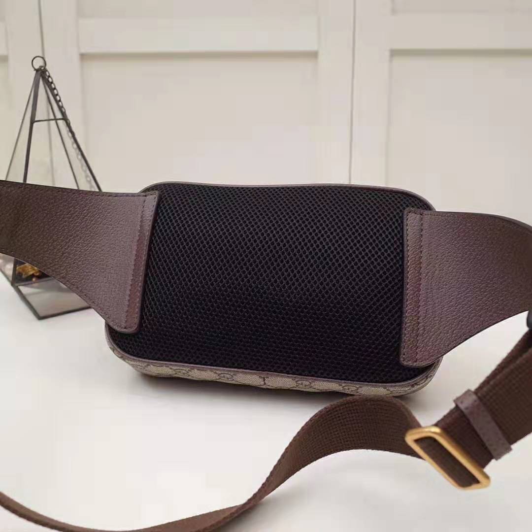 Gucci GG Unisex Ophidia GG Belt Bag in Beige/Ebony Soft GG Supreme Canvas