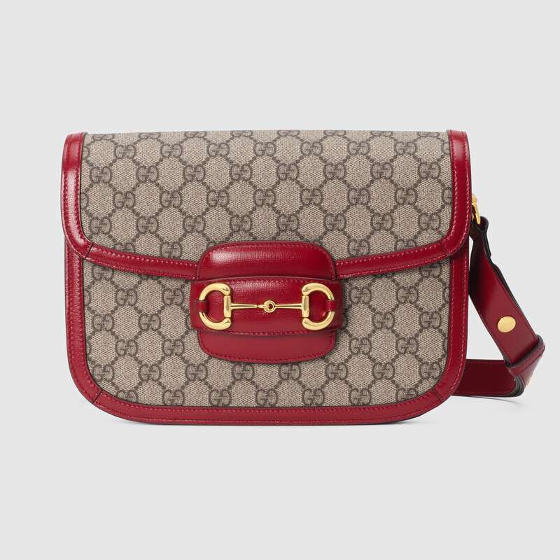 Gucci GG Women Gucci 1955 Horsebit Shoulder Bag in GG Supreme Canvas
