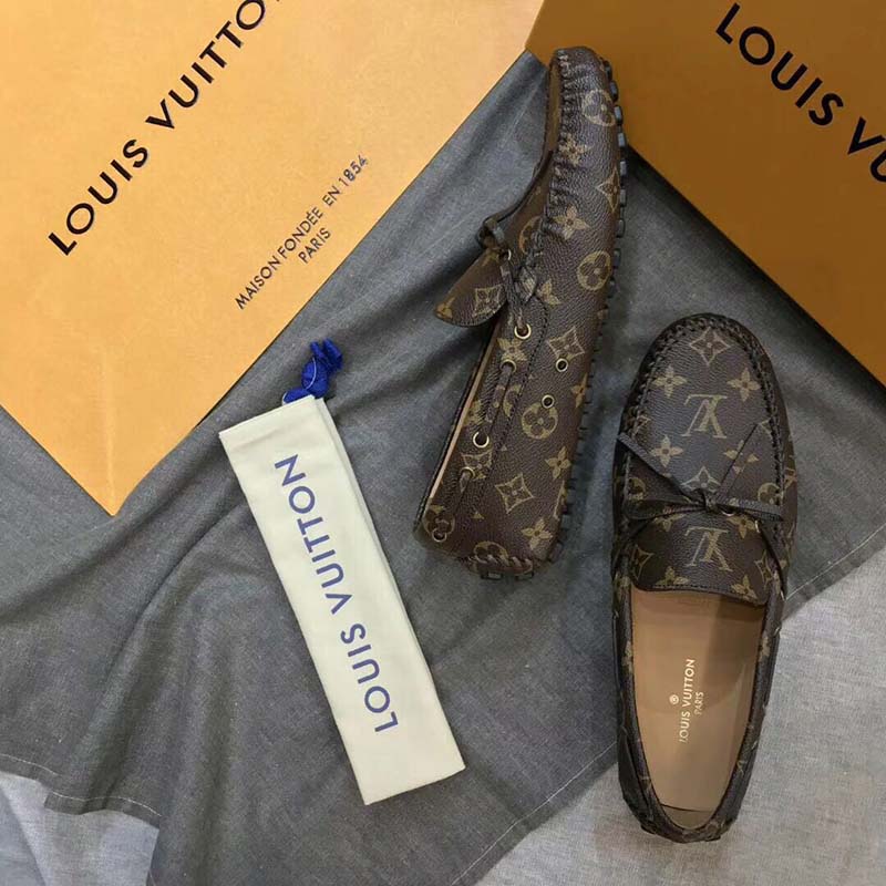 Louis Vuitton LV Men Arizona Moccasin Shoes Brown