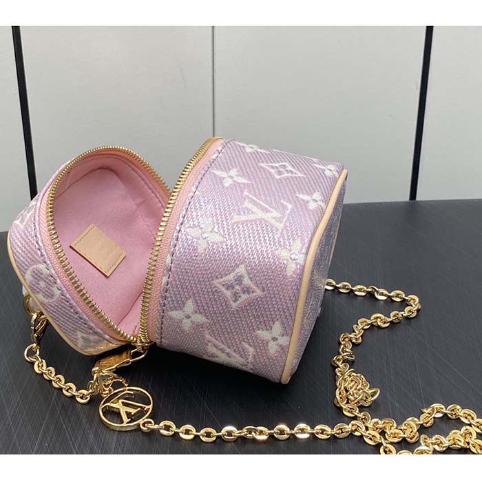 Louis Vuitton LV Women Micro Vanity Pink Monogram Coated Canvas Natural Cowhide-Leather