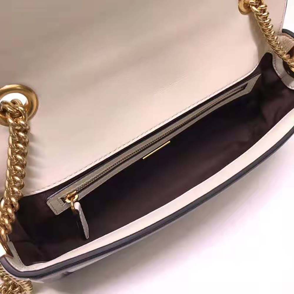 Fendi Women Baguette Chain Black and White Nappa Leather Bag