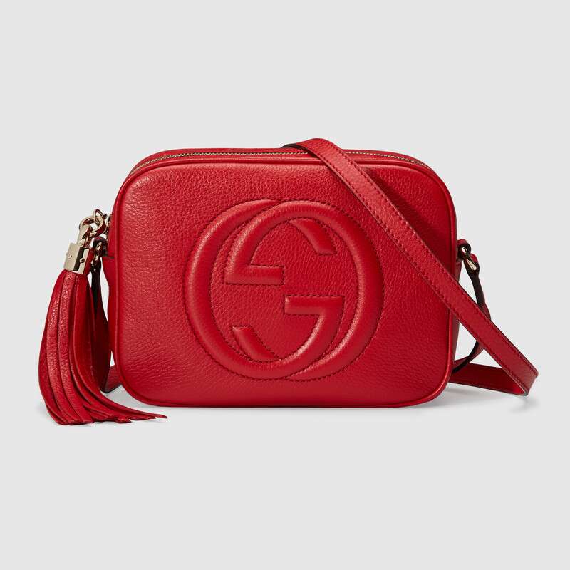 Gucci GG Women Soho Small Leather Disco Bag in Embossed Interlocking G