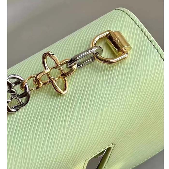 Louis Vuitton LV Women Twist PM Vert Noto Green Epi Grained Leather Cowhide Lock