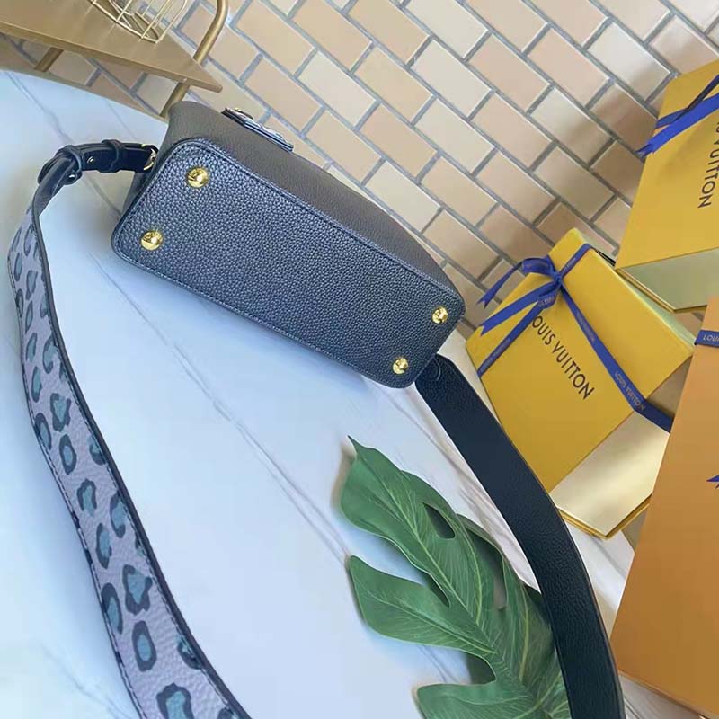 Louis Vuitton LV Women Capucines BB Handbag Black Taurillon Leather