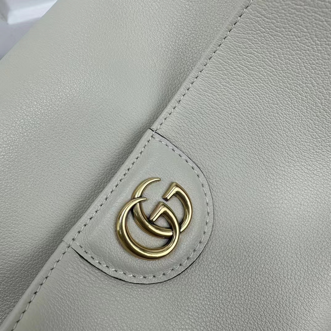 Gucci Women Diana Medium Shoulder Bag White Leather Double G
