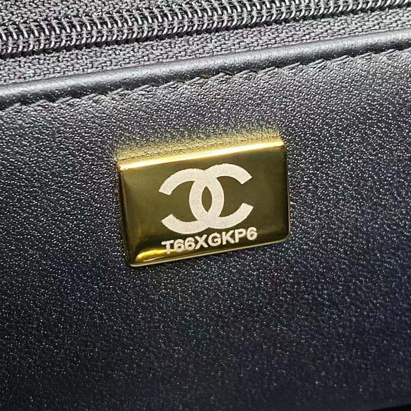 Chanel Women CC Classic Handbag Embroidered Satin Sequins Black White Red Gold