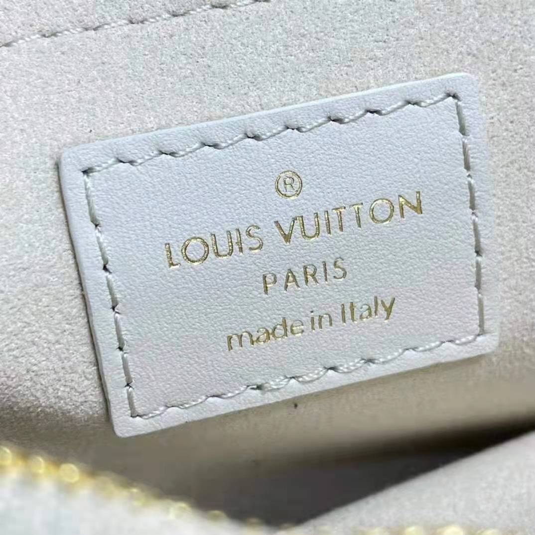 Louis Vuitton LV Women New Wave Chain Bag Handbag White Smooth Cowhide Leather