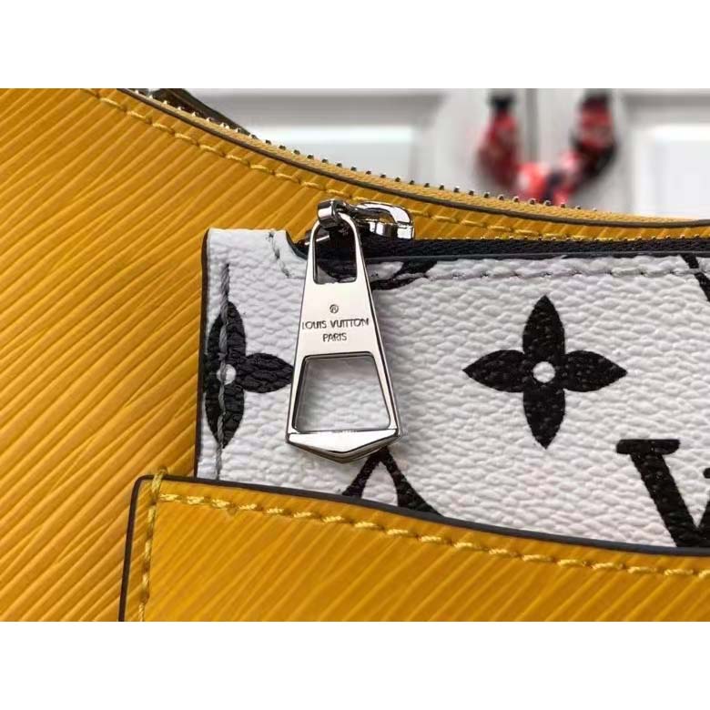 Louis Vuitton LV Women Marelle Handbag Yellow Epi Grained Cowhide Leather Canvas