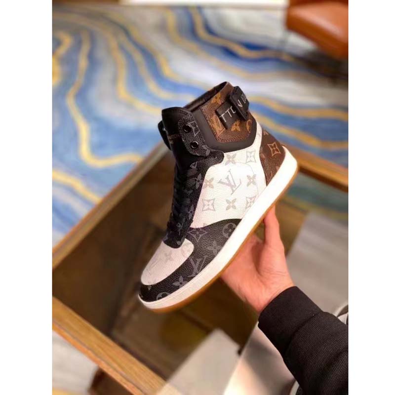 Louis Vuitton LV Unisex Rivoli Sneaker Boot Monogram Canvas Rubber Outsole