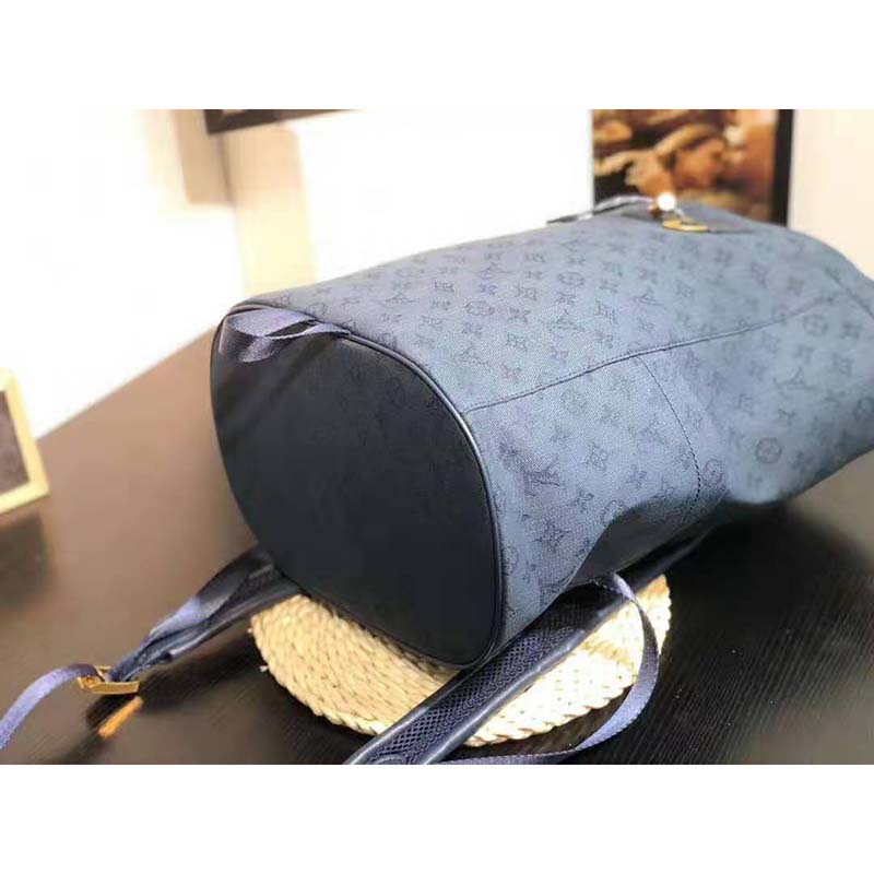 Louis Vuitton LV Men Chalk Backpack in Monogram Denim-Blue