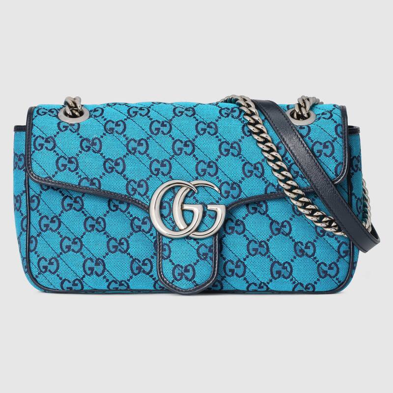 Gucci Women GG Marmont Multicolor Small Shoulder Bag Double G