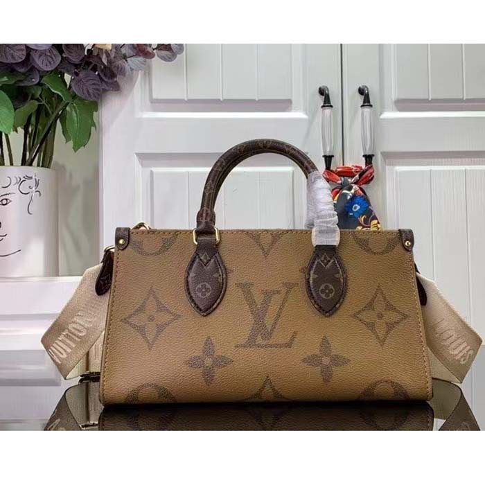 Louis Vuitton LV Women OnTheGo East West Giant Monogram Monogram Reverse Coated Canvas