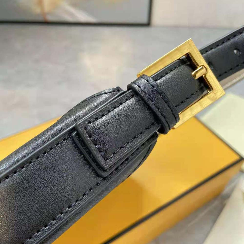 Fendi Women Cookie Black Leather Mini Bag