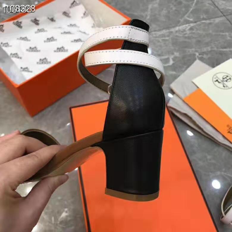 Hermes Women Shoes Manege Sandal 5.1 cm Heel-Brown