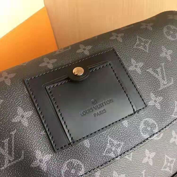 Louis Vuitton LV Men Messenger PM Voyager Bag in Monogram Eclipse Canvas-Black