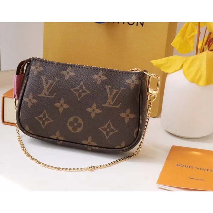 Louis Vuitton LV Women Mini Pochette Accessoires in Monogram Coated Canvas